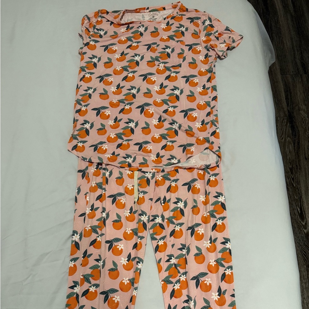 Lats by Kate Pajamas with Orange Print